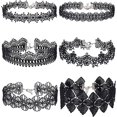 thumbnail image 2 of Conjunto de collar de encaje negro con combinación de collar oscuro europeo y americano, cadena de clavícula, 2 of 6