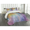 thumbnail image 3 of Ambesonne Floral Quilted Bedspread Set 3 Pcs, Ivy Blooming Flowers Herbs, Queen Size, Multicolor, 3 of 5