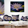 thumbnail image 3 of Fleur de Lotus Violette - Coussin Floral - 16x16, 3 of 4
