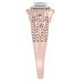 thumbnail image 4 of Forever Bride 10K Rose (Pink) Gold 1/2 CTTW Diamond Cushion Bridal Ring, Women, Adults, 4 of 6