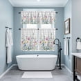 thumbnail image 3 of Spring Floral Kitchen Curtains Sets for Windows 24 Inch Length, Watercolor Herbs Summer Botanical Plaid Rod Pocket Window Treatments Tier Curtains and Valances Set for Bedroom/Bathroom, 3 of 8