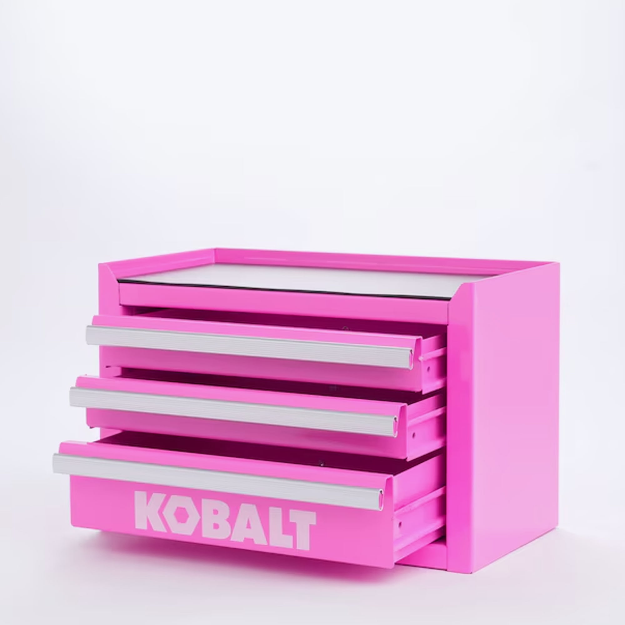 カラーミニキャビ (6L(おしぼり25~30本収納)/ピンク) /0-6495-03 6g7v4d0 Kobalt Mini 3-Drawer Hot Pink Steel Tool Jewelry Box Rare Base