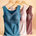 thumbnail image 4 of Chaleco térmico de terciopelo alemán nuevo de otoño e invierno para mujer, lijado de doble cara con almohadilla para el pecho, ropa interior térmica calefactora de base ajustada para mujer, 4 of 6