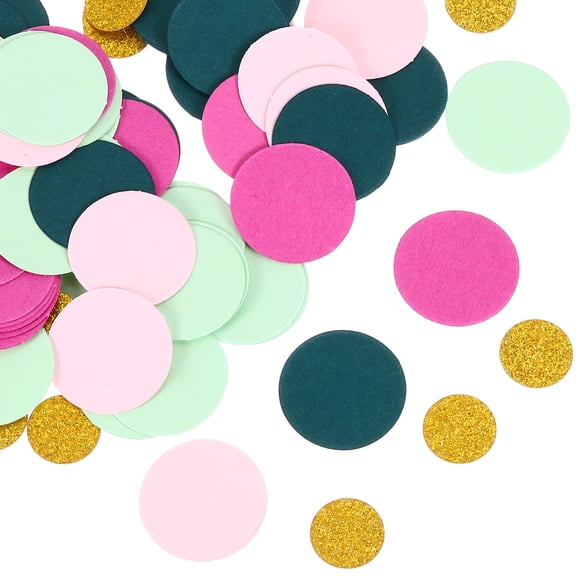 100Pcs Round Confetti Glitter Confetti Table Decor,1x1Inch,Colorful