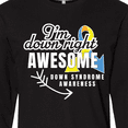 thumbnail image 4 of Inktastic Im Down Right Awesome Down Syndrome Awareness with Arrow Long Sleeve T-Shirt, 4 of 5