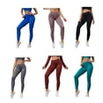 thumbnail image 4 of Minnieouse Mallas acanaladas para mujer, Push Up, sin costuras, para Fitness, a rayas, con cordón, pantalones de Yoga, medias inferiores Type3 NO3, 4 of 6