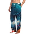 thumbnail image 6 of Salouo Fantasy Underwater Adventure Print Pajama Pants for Men, Lounge Pants Elastic Waistband Casual Men's sleepwear Loungewear Sleep Pajama Pant -Small, 6 of 7