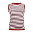 thumbnail image 4 of WREESH Womens Tank Tops Summer Casual Shirts Striped Color Block Tank Top Loose Blouses Pink, 4 of 5