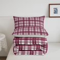 thumbnail image 5 of Manfei Vintage Plaid Full Size Comforter Sets,Retro Grid Bedding Comforter Set,Red,Light Gray Reversible,3 Pieces,1 Comforter and 2 Pillowcases,3 Pieces,1 Comforter and 2 Pillowcases, 5 of 7