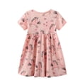 thumbnail image 3 of Maxcozy Toddler Little Girls Unicorn Dress Short Sleeves Casual Summer Jumpskirt Playwear Dresses 5-6T, 3 of 8