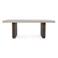thumbnail image 4 of Pemberly Row 82" Travertine Laminate Dining Table Brown with Wood Legs, 4 of 9