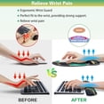 thumbnail image 4 of -in- Mouse Pad with Wrist Rest Set Wrist Support Mouse Pad+Keyboard Gel Wrist Rest+Cup Pad Ergonomic Mouse Pad Relieving Wrist Pain Base Computer Mouse Pad for Home Office Games Galaxy, 4 of 7