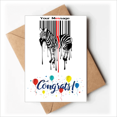 thumbnail image 1 of Black Red Striped Code Graffiti Pinto Wedding Cards Congratulations Greeting Envelopes, 1 of 3