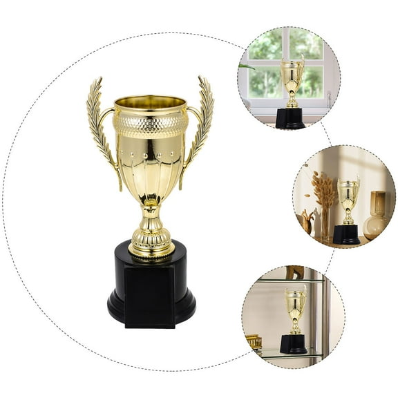 KALLORY Awards and Trophies Trophy Cup Golden 1Pcs 7.5X3.9X2.8in PVC
