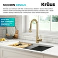 thumbnail image 6 of KRAUS Bolden Touchless Sensor 2-Function Single Handle Pull Down Kitchen Faucet in Spot-Free Brushed Brass, 6 of 7