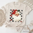 thumbnail image 6 of Checkered Santa Claus Vintage T-Shirt, Retro Merry Christmas Tee, 6 of 6