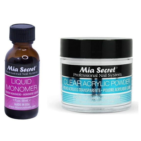 Mia Secret Liquid Monomer 1 oz and Clear Powder 1 oz