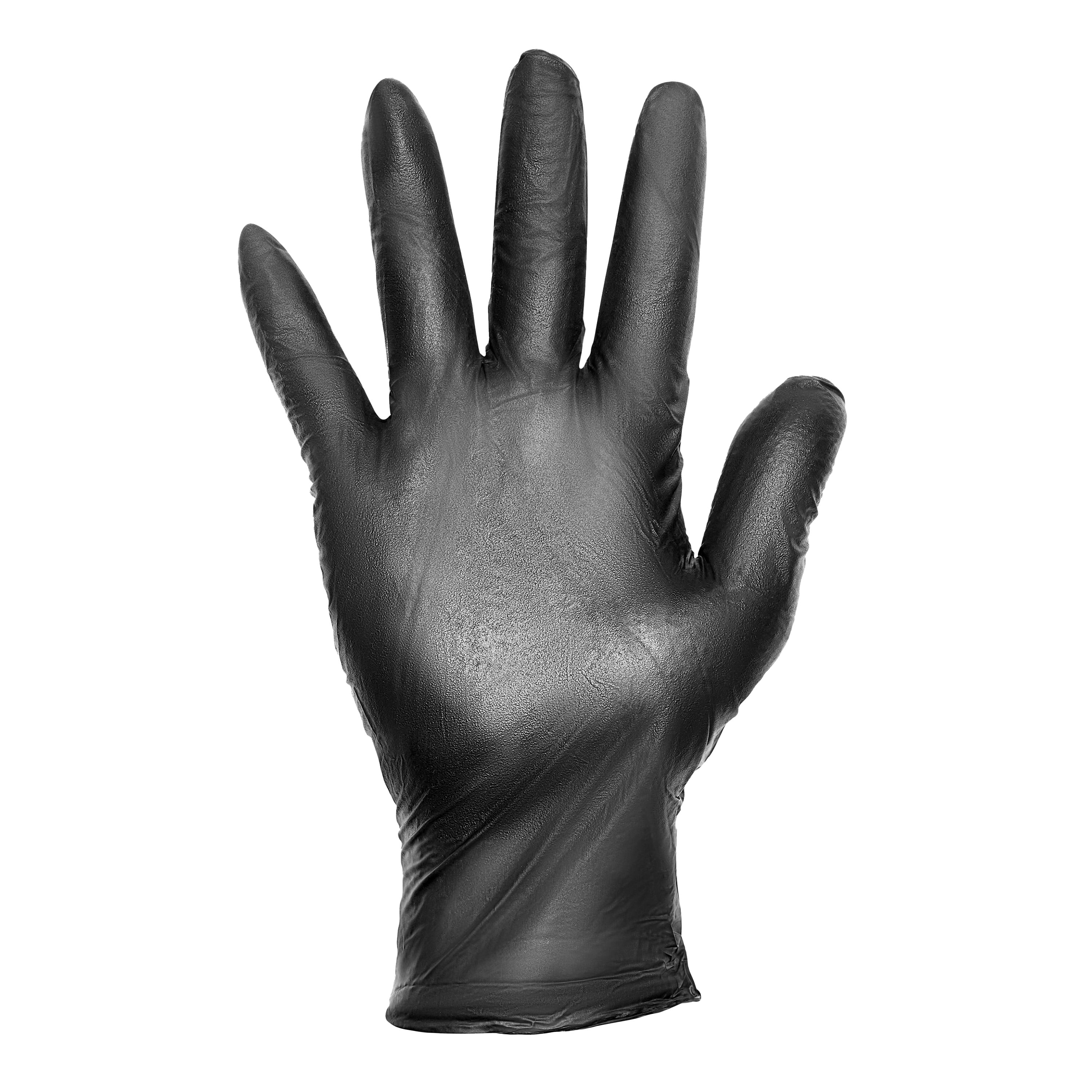 (2 pack) Grease Monkey Disposable Nitrile Gloves, Black, Latex Free, Large, 20 Count