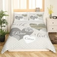 thumbnail image 3 of Yibo Valentines Day Red Bicycle Duvet Cover - Premium Polyester Duvet Cover with Zipper Closure, 3 Piece Set, Includes 1 Duvet Cover and 2 Pillow Cases, No Comforter, 3 of 6
