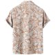 thumbnail image 3 of Camisas Para Hombre Manga Larga De AlgodóN Estampado floral 3d Estampado digital Casual Suelto Ajuste creativo Camisa de manga corta (White, M), 3 of 5