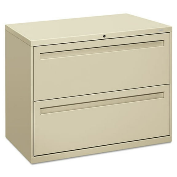 Brigade 700 Series 36 in. x 18 in. x 28 in. 2 Legal/Letter-Size File Drawers Lateral File Cabinets - Putty