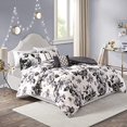 thumbnail image 2 of Intelligent Design Ensemble de Couette Imprimé Floral Noir/blanc Simple/Simple TG, 2 of 4