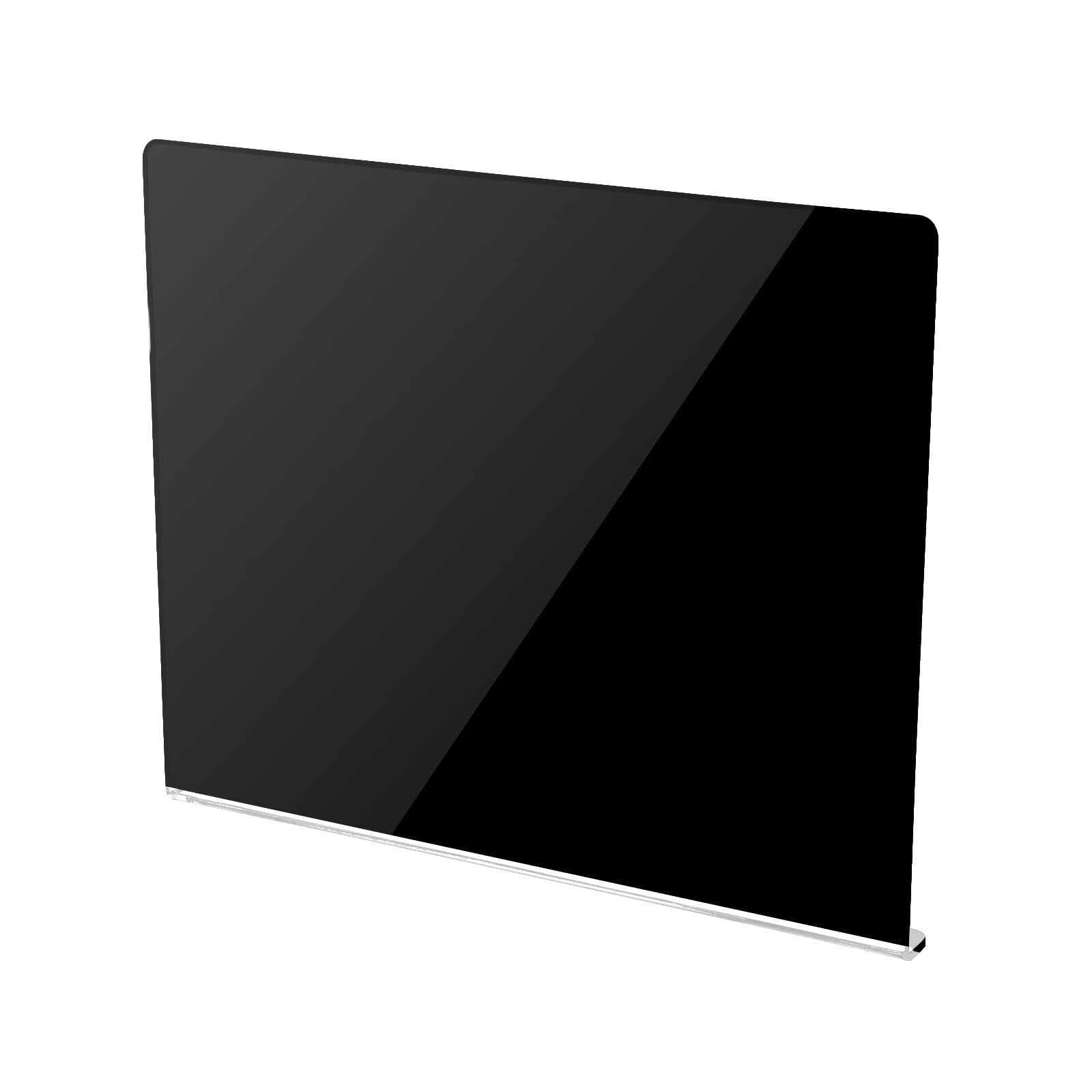 EVER BETTER Acrylic Cutting Boards for Kitchen, 17"×13.4" Thick Block Vegetable Bread Meats Fruits Board with Counter Lip, Anti-Slip CuttingTray,Black