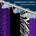 thumbnail image 5 of LVRLVR 1/4 Pcs Wild Animal Leopard Print Fabric Shower Curtain Rug Set - Zebra Print Bath Mat Bathroom Decoration, Red and Black, 70.8" × 70.8", 5 of 5