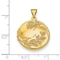 thumbnail image 3 of Lockets 14k Polished Leaves 20mm Round Locket, 3 of 3