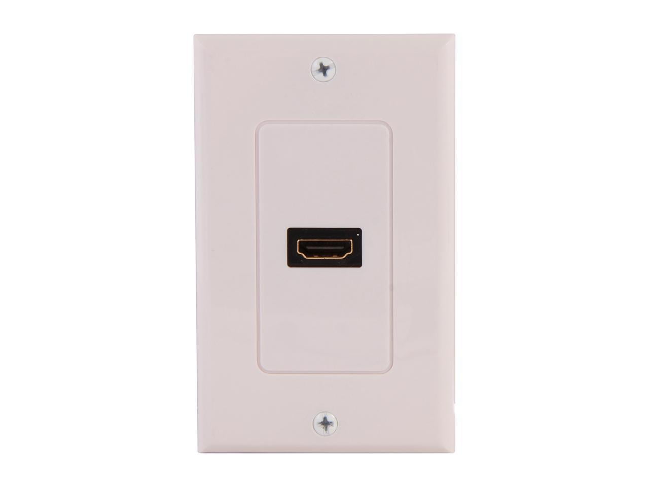 StarTech.com HDMIPLATE Single Outlet Female HDMI® Wall Plate -White