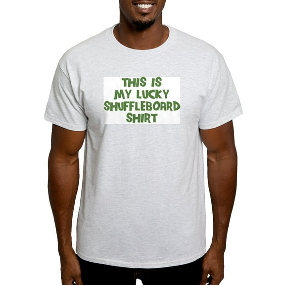 CafePress - Lucky Shuffleboard Light T Shirt - Men's Classic Graphic T-Shirt