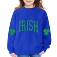 thumbnail image 2 of Otqutp St Patrick's Day Sweatshirt for Girls Kids Long Sleeve Crewneck Irish Clover Shirt Teen Boys Solid Soft Casual Hoodies Top, 2 of 6