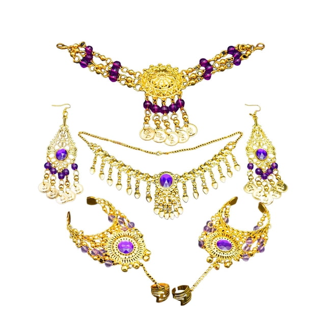 Belly Dance Jewelry Set Bohemian for Women Girl Bridal Party Valentine'S Day Yinane Joyas para danza del vientre