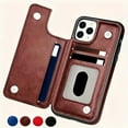 thumbnail image 2 of Premium Leather Wallet Phone Case - Double Magnetic Closure, Kickstand, Shockproof & Scratch-Resistant, Multiple Card Slots - Perfect for IPhone 15 14 13 12 11 Pro Max XR XS Max SE 2022/2020 7 8 Plus, 2 of 5