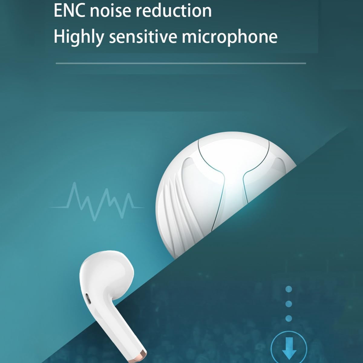 Angel Wings Wireless Earbuds Sports in-Ear Bluetooth 5.3 Headphones with Microphone,HIFI Sound Quality Compact and Portable for TV Smart Phone Laptop Computer Sports