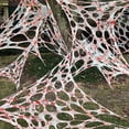 thumbnail image 2 of Halloween Spider Web Decoration Giant Stretchy Cobweb Blood Gauze Decor Simulated Spider Webbing Haunted House Decoration, 2 of 7