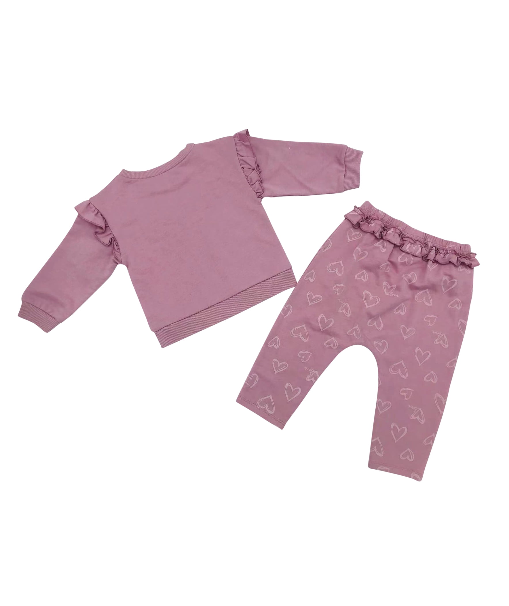 Chick Pea Baby Girl 2 Pc Sweatshirt & Pant Outfit Set, Sizes Newborn-24 Months