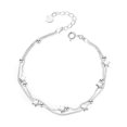 thumbnail image 1 of CAIROYAR Pulsera de cuentas de estrella plateada para mujer Pulsera de doble capa de diseñador original♯, 1 of 7