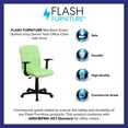 thumbnail image 4 of Flash Furniture Mid-Back Green Quilted Vinyl Swivel Task Office Chair with Arms, 4 of 7