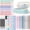 Blue, variant on Four Candies 39 PCS Aesthetic Supplies with Cute Pen Case, 12 Pastel Highlighters, 5 Black Ink Gel Pens, 6 Mechanical Pencils Set 0.5 & 0.7mm (Purple)