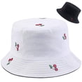 thumbnail image 1 of XYIYI Lindo sombrero de cubo para playa, sombreros de pescador para mujer, reversible de doble cara, 1 of 5