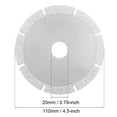 thumbnail image 2 of Uxcell 4.5" Diamond Cutting Wheels Grinding Disc with Cuts for Stone Ceramics Glass 46Grits Silver Tone, 2 of 5