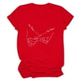thumbnail image 2 of Kayannuo T-Shirts Imprimés Cœur d'Amour pour Femmes Liquidation T-Shirts de la Saint-Valentin pour Femmes T-Shirt Imprimé Amour Manches Courtes Col Rond, 2 of 5