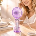 thumbnail image 6 of Portable Handheld Fan, Mini USB Rechargeable, Compact & Lightweight, 4-Speed Adjustable, Battery-Powered, Quiet & Perfect for Travel & Outdoor(Purple), 6 of 8