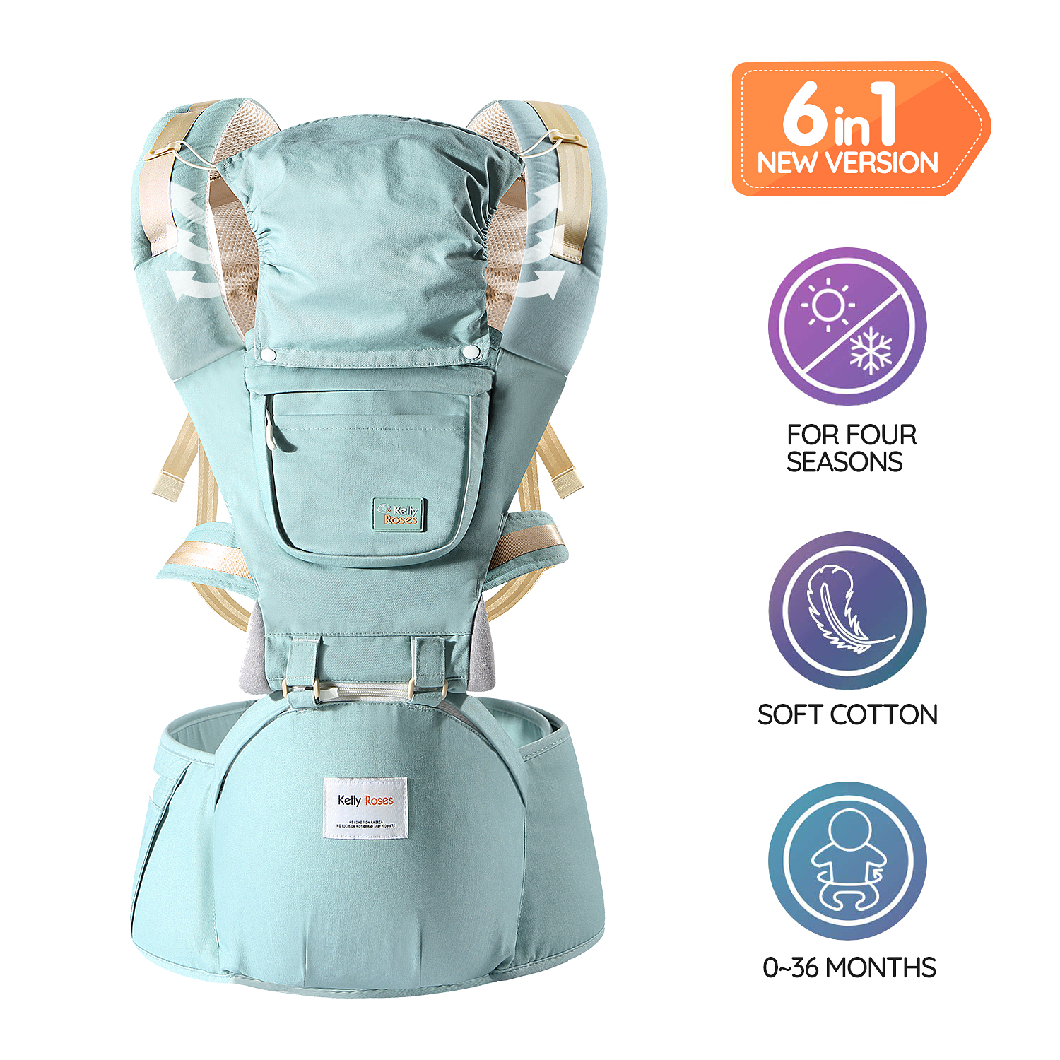SoHo Ergonomic Baby Carrier, Dallas, Green