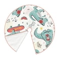 thumbnail image 2 of Kdxio Music Lover Dinosaur Print Christmas Tree Skirt Christmas Xmas Tree Skirts Mat for New Year Holiday Christmas Party Decorations-48", 2 of 7