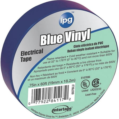 3/4X60FT BLUE VINYL ELEC TAPE