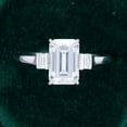 thumbnail image 5 of Elise Jewel Radiant Cut Excellent 2 Ct Diamond Ring For Her - Silver 14K White Gold Plated Ring - Three-Stone Engagement Wedding Ring - Trilogy Rings for Women's - Engagement Wedding Diamond Ring, 5 of 6