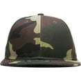 thumbnail image 2 of Solid Flat Brim Bill Fitted Baseball Cap, 2 of 6