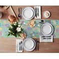 thumbnail image 3 of Newhomestyle Easter Egg Table Runner 13 x 72 inch Happy Easter Spring Colorful Eggs Teal Green Background Table Runner Non-Slip Dresser Scarves for Easter Decorations, Party, Dinner Gatherings, 1 Pack, 3 of 9